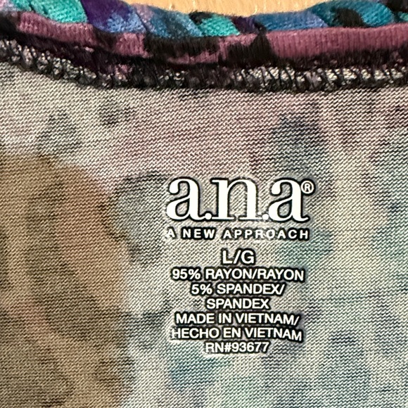 a.n.a Blue and Purple Patterned Mini Dress - Picture 2 of 3